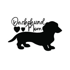 Love Heart Dachshund Mom Dog Vinyl Graphic Auto Wall Laptop Decal Animal Sticker